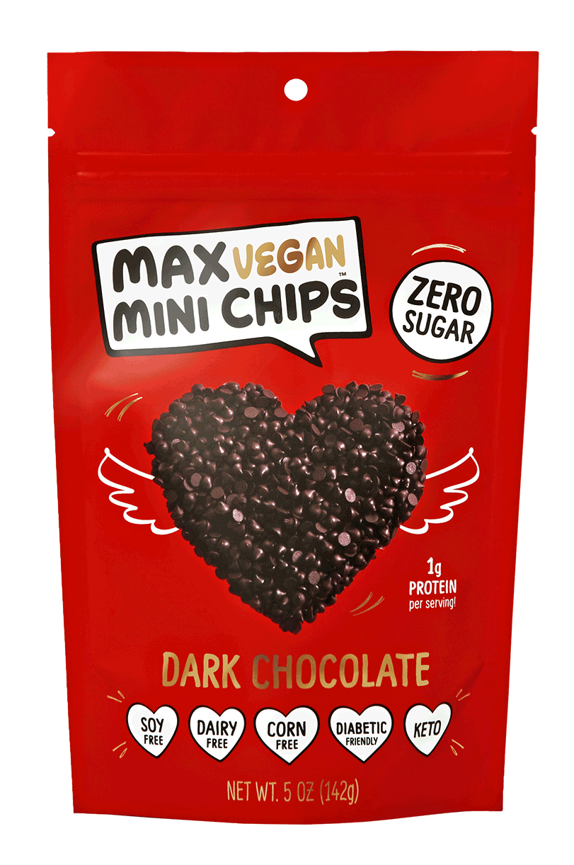 Sugar-Free Marshmallow and Dark Chocolate Bakers Bundle featuring dark chocolate mini chips in a vibrant red package.